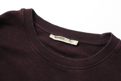 WHYRED Murry Textured Sweatshirt Mens XL Pullover Crew Neck Burgundy