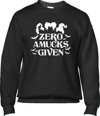 Zero Amucks Witches Halloween Costume Funny Sanderson Saying Mens Sweatshirt