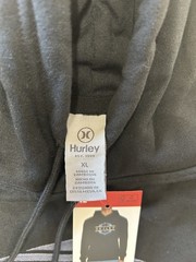 Hurley Men’s Hoodie Regular Fit Cotton/Polyester Fleece Black Size XL NWT