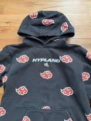 Hypland Naruto Akatsuki Cloud Black Graphic Print Fleece Hoodie Men’s Size M