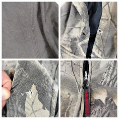 Vintage Winchester Hoodie Mens Large Green Camo Reversible Zip Realtree Hunting