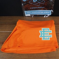 EE Eric Emanuel Basic Short Orange with Aqua Blue Logo Size XL ✅ Trusted Seller