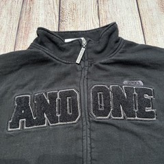 VINTAGE And 1 Sweatshirt Mens XL Extra Large Full Zip Sweater Basketball AI Y2K