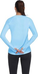 SPF 50 Women Sun Protection Shirt UV Long Sleeve Hiking Top Quick Dry Outdoor To