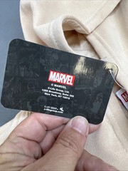 NWT Marvel Spiderman Comic Page Graphic Print Tan Hoodie Size Large New