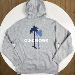 Quiksilver Men Size Large Pullover Hoodie Sweatshirt Light Heather Gray New L