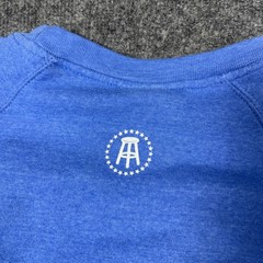 J America Sweatshirt Mens Large Blue Crewneck Pullover Fire Goodell Barstool