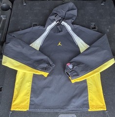 Nike Jordan Flight Lightweight Half-Zip Hoodie Black Yellow IF1900-045, Men’s M