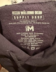 The Walking Dead supply drop hoodie – wings, fight the dead fear the living