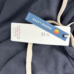 Marine Layer Hoodie Mens L Gray Dell Intel Tech Custom Pullover Soft Sustainable