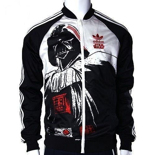 ADIDAS STAR WARS ORIGINALS STAR WARS ZIP DARTH VADER BLACK TRACK TOP JACKET
