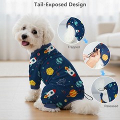 4 Pack Dog Pajamas Pet Costumes Dog Jammies Bodysuits Sweatshirt Adjustable Brea