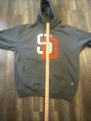 Pro Club Heavyweight Hoodie Men’s XL Fleece Lined Gray Stitched San Diego Logo