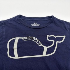 Vineyard Vines Sweatshirt Boys 8-10Y Blue Graphic Print Logo 100% Cotton.#45531