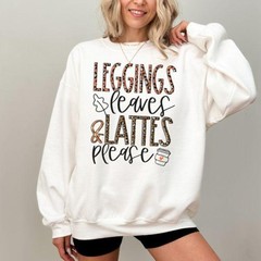 Fall Leaves Sweatshirt Autumn Season Cozy Apparel Top Gift Idea