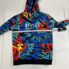 REASON MEN’S CLOTHING MULTI-COLOR PULLOVER HOODIE SWEATSHIRT – SIZE M