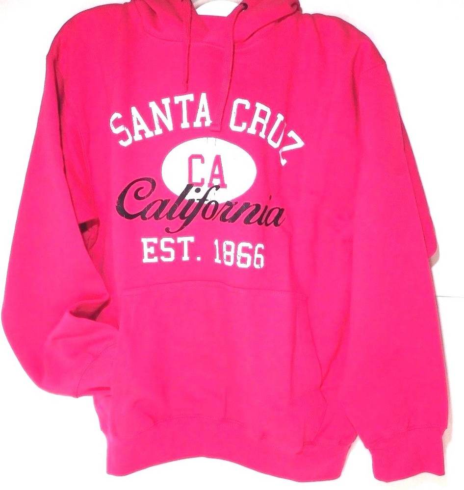 City Location Pullover Hoodie Santa Cruz EST. 1866 GREY, NAVY, PINK S,M,L,XL, 2X
