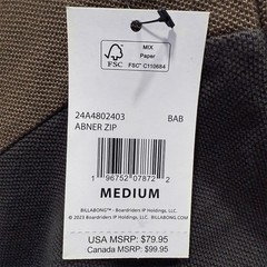 Billabong Abner Full Zip Hoodie – NWT Mens Medium Lt Brn / Dk Brn – #48547-D5