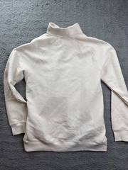 Goodfellow & Co Sweatshirt Mens Medium Ivory Quilted 1/4 Snap Mock Pullover NWT