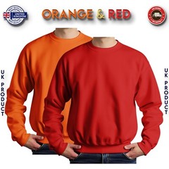 Mens Sweatshirt 2 Pack Heavy Blend Crew Neck Plain Jumper Pullover High Quality