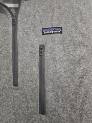 PATAGONIA Microfleece 1/4 Zip Pullover Sweatshirt Light Gray M for fall, Winter