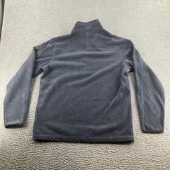 Eddie Bauer Sweatshirt Mens Medium Blue Fleece Hiking Camping Outdoors Logo