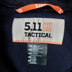 5.11 Tactical Mens Medium Blue Fire EMS 1/4 Zip Job Shirt Pullover Fleece