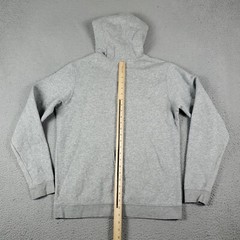 Nike Sweater Mens Medium Gray Swoosh Pullover Hoodie Sweatshirt *