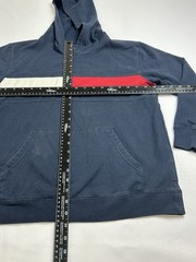 Tommy Hilfiger Hoodie Mens MD Navy Blue Red White Colorblock Pullover Sweatshirt