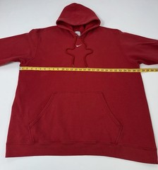 Vintage Nike Center Swoosh Hoodie Sweatshirt Baggy Y2K Deep Red Men’s Size 2XL
