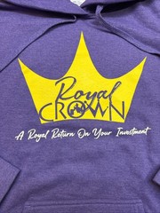 Crown Royal Purple Mid Weight Pullover Hoodie Size Large