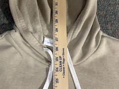 Onia Hoodie Men’s Medium Beige Long Sleeves Cotton Polyester Blend Pockets