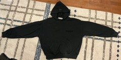 Black Fear Of God Essentials Pullover Hoodie “stretch limo” Size Small