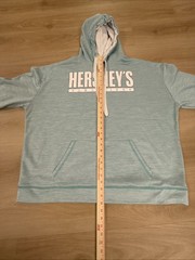 Hersheys Men’s 2XL Long Sleeve Hoodie Light Heather Green