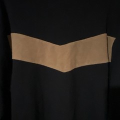 Shaquille O’Neal Men’s 4XL Big & Tall Black/Tan Striped Pullover Sweatshirt