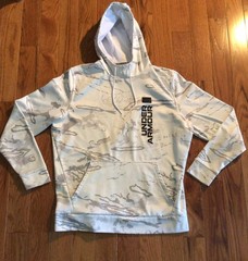 Under Armour Men’s White Gray Camo Storm Hoodie Size Large Spell Out