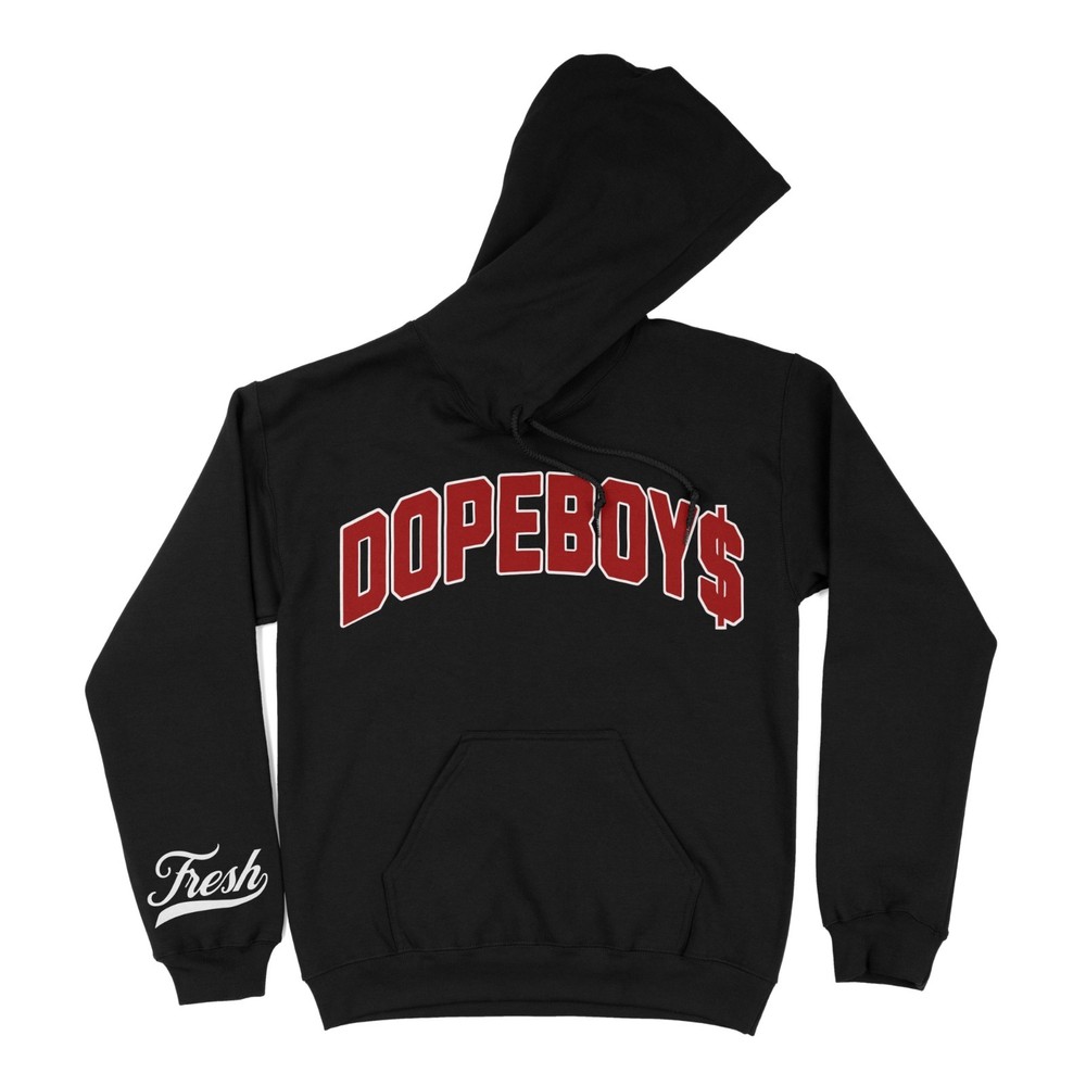Dopeboys Mens Hoodie Hip Hop Streetwear Graphic Design Black Hoodie Sizes S-4XL