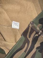 FOUND Washed Camouflage Zip Hoodie Woodland Camo Mens (L) Streetwear Designer