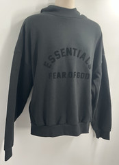 Fear of God Essentials Men’s Arch Logo Jet Black Pullover Hoodie Size Large