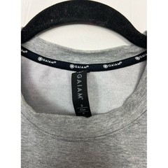 Gaiam Grey Active Yoga Sweatshirt Pockets Mens Size Small