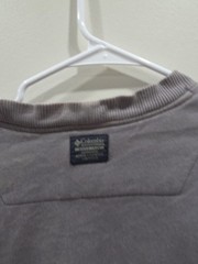 Columbia Sweatshirt Mens Large Gray Pullover Crewneck Solid Fleece All Seasons
