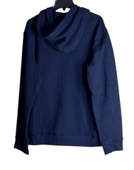Lands’ End Serious Sweats Men’s Full Zip Front Hoodie Navy Drawstring Size Large