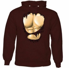 Ripped Muscle Hoodie Gym Training Top Weight Training Bodybuilding MMA weight