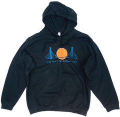 Black Sweat Shirt Top ING San Francisco Bay to Breakers 12K Race Pullover Hoodie