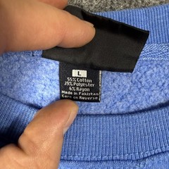 J America Sweatshirt Mens Large Blue Crewneck Pullover Fire Goodell Barstool