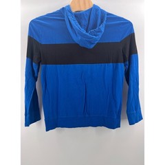 American Eagle Outfitters Blue Black Hoodie Pullover Eagle Logo Size L