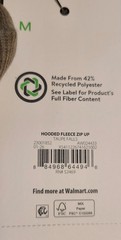 Athletic Works Full Zip Fleece Hoodie Sweatshirt Front Pockets Sz M Taupe NWT