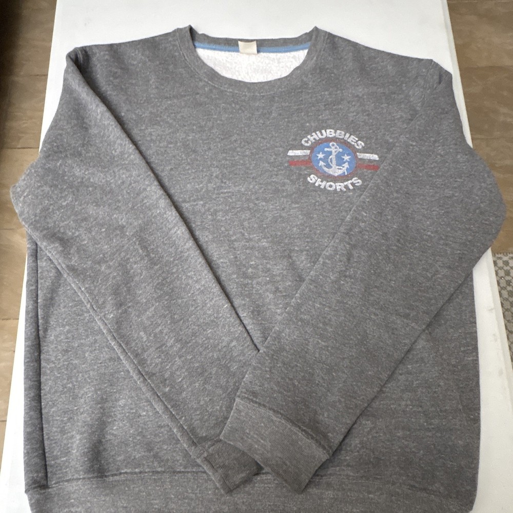 Chubbies Shorts Gray Anchor Sweatshirt Men Size M Made In America Cotton Rayon