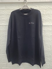 New Actively Black Solid Black Crew Neck Logo Sweatshirt Men’s US Size XXL