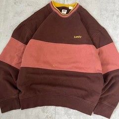 Levi-s Men’s Brown and Burgundy Sweatshirt